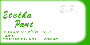 etelka pant business card